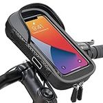 Vitalismo Bike Phone Holder Waterproof - Phone Holder for Bike 360° Adjustable, Handlebar Bag Hard Shell with Sensitive Touchscreen, Bike Phone Mount Accessories for Cellphone Below 7 inches Grey