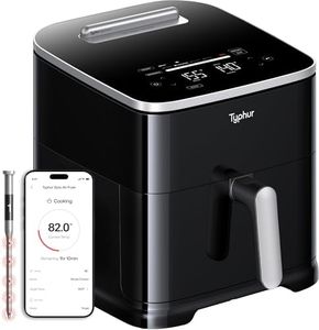 Typhur 8QT Sync Air Fryer with Built-in Wireless Meat Thermometer, 9-in-1 Smart Non Toxic Ceramic Airfryer for Quick Easy Meals, 450°F Max, Cooks 6lb Whole Chicken, Dishwasher Safe, 120V