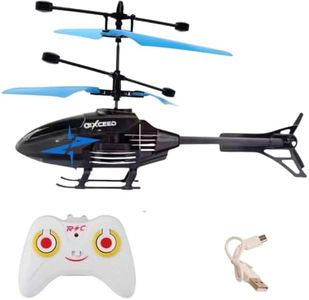 VRIKRION Remote Control Helicopter Flying Helicopter,Remote Control Helicopter for 6 + Years Boys Indoor and Outdoor Helicopter, Palm Sensing Helicopter with led Lights (Pack of 1 (Black-Blue)