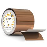 Kraftex Copper Foil Tape (2inch x 18ft) for Guitar and EMI Shielding, Slug Repellent, Crafts, Electrical Repairs, Grounding - Conductive Adhesive - Thicker Foil - Extra Wide Value Pack