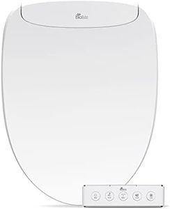 Bio Bidet Discovery DLS Electric Bidet Toilet Seat Elongated, Warm and Cold Water, Warm Air Dryer, Low Profile Heated Seat, Automatic Open and Slow Close Lid, White