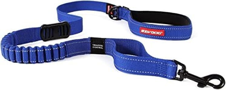 EzyDog ZERO SHOCK Leash - Best Shock Absorbing Dog Leash, Control & Training Lead (48" Blue)