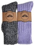 2 Pair pack of Thick & Warm Wool Blend Ladies socks