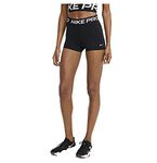 NIKE Women's Pro Shorts, Black/White, S UK