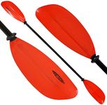 220cm Asymmetrical Lightweight Aluminium Floating Two Piece Red Kayak Canoe Boat Raft Paddle for Lake River Sea Watersport … (Red)
