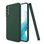 Hismart Designed for Samsung Galaxy S21 Case, Soft Slim Fit TPU Silicone Back, Shock Absorption, Skin-Friendly & Anti-Scratch, 360°Full-Body Protection, Case Cover for Galaxy S21 Case - Pine Green