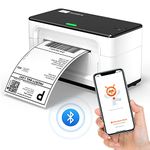 MUNBYN Bluetooth Thermal Label Printer 203DPI 4x6 for Shipping Packages Postage Address Home Small Business, Compatible with Etsy, Shopify, Ebay, Amazon, Royal Mail, FedEx, UPS, ITPP941, White