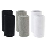 LERTREE 3 Pairs Men Women Sports Wrist Sweatband Yoga Tennis Squash Badminton Gym Basketball Wristband