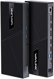 WAVLINK 15-en-1 Station d'accueil Universal Triple Display,Station d'accueil USB C pour Intel/M1/M2-Mac/Dell/Asus avec PD 100W,1x4K-HDMI,2xHDMI&DP,2xUSB-C,4xUSB-A,1xGigabit Ethernet,1xAudio&Mic