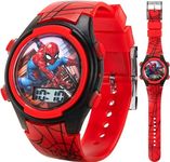 Accutime Marvel Spider-Man Digital Watch for Kids – Durable Plastic Timepiece, LCD Display, Quartz Accuracy, Iconic Spiderman Imagery