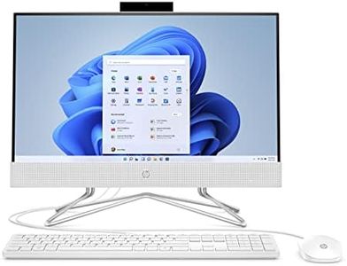 HP 21.5" All-in-One Desktop, Intel Pentium Silver J5040 Processor, Intel UHD Graphics 605, 4 GB RAM, 128 GB Storage, Windows 11 Home (22-dd0120, 2021),Snow white