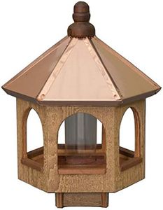 Saving Shepherd 20" Copper TOP Bird Feeder - 14 in. Natural Cedar Gazebo Amish Handcrafted in Lancaster Pennsylvania USA
