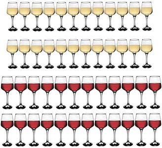 Argon Tableware Wine Glass Set - 48 Piece - 400ml & 295ml - Tallo Collection Dishwasher Safe Red Wine Glasses White Wine Glasses Set for Restaurants, Celebration Party