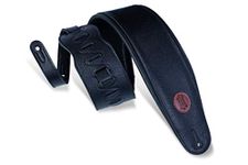 Levy's Leathers MSS2-4-XL-BLK 4.5-inch Extra Long Padded Leather Guitar Strap - Black - Adjustable from 37-63-inch
