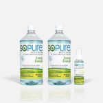 2X945 mL SoPure Energy Hand Sanitizer Refills Bottles - Produced from 80% USP Grade Ethyl Alcohol, Moisturizing, Non-Sticky Hand Sanitizer, Natural Vegetable Ingredients and Enriched with Vitamin E