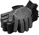 COOHORN 24Pcs Work Glove Liners Dry Hand Anti-slip Dots Coating Knitted Working Glove - Stretchy Cloth Glove for Fishing Grilling Warehouse Garden Painting - Thin Moist Breathable Work Glove, 12Pairs