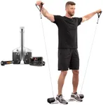 MAXPRO Fitness: Cable Home Gym | As Seen on Shark Tank | Versatile, Portable, Bluetooth Connected | 2-Year Warranty | Strength, HIIT, Cardio, Plyometric, Powerful 5-300lbs Resistance | Raw Metal