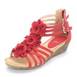 Alexis Leroy womens Wedges Red Size: 7-7.5