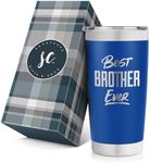 Best Brother Ever Tumbler - Personalized Stainless Steel Vacuum Insulated Travel Mug - Happy Birthday Cup For Brother - Big Brother Tumbler - World's Best Brother - Brother Bday - Little Brother Gift