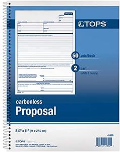 TOPS Proposal Books, 2-Part, Carbonless, Spiral-Bound, 50 Sets, (41850)