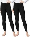 32 DEGREES Ladies' Base Layer Heat Pant 2-Pack, Black, X-Large