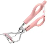 by The Clique Effortless Professional Lash Curler with Soft Lash Silicon Pads Gentle Enough for Both Natural and False Eyelashes | Perfect Curls in Seconds | Pink Comfort Grip