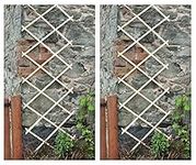 2x 6ft x 2ft Expanding Wooden Trellis Garden Support Outdoor 2x Flexible Wood Trellis for Climbing Growing Plants & Flowers Fence Panel Gardening Support Structure