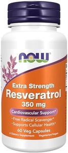 NOW Supplements, Extra Strength Resveratrol 350mg, Natural Trans Resveratrol from 700 mg Japanese Knotweed Extract, 60 Veg Capsule