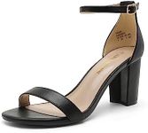 DREAM PAIRS Women's Chunk Low Heel 