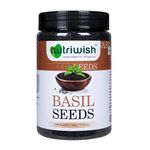 Nutriwish Basil Seeds. 500 g | Sabja Seed | Tulsi Beej | Tukmariya