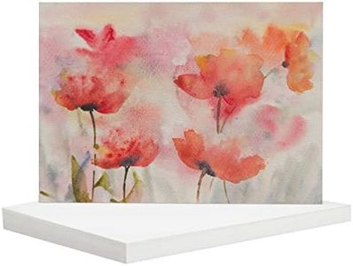 Belle Vous 50 Hojas Papel Acuarela A2 Blanco 200GSM Prensado en Frio Hojas Acuarela para Pintar – Papel para Acuarela Apto para Principiantes y Expertos - Papel Pintar Acuarela