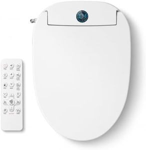 GAICOM Bidet Toilet Seat Elongated, Electric Smart Heated Toilet Seat with Instant Warm Water & Dryer, Multiple Cleaning Modes, Remote Control, Self-Clean Nozzle, Soft Closed, Night Light