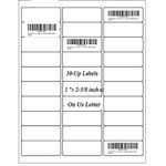 YOUHOOL Address Labels 1" x 2-5/8" for Inkjet Printers Laser Printers 30 per Sheet White Color Printable Mailing Labels, Pack of 3000 Labels