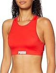 PUMA Women's Puma - Women's Swimwear Racer Back Swim (1-pack) Bikini Top, Red, S UK