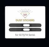 Mizi [4 Pack] Metal Speaker Mesh Anti Dust Proof Adhesive Sticker for iPhone 16/15 / 14/13 / 12 Series - Black