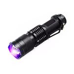 Store2508 UV LED Torch Flashlight Metal Zoomable 395nm Ultraviolet Torch