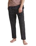 DAMENSCH Men Stretch Printed Tapered Cotton Pyjama-Pack of 1-Geometric Black-Large