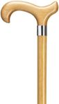 Men Stylish Derby Cane Scorched Hardwood Shaft -Affordable Gift! Item #DHAR-9004709