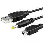 Mr. Gadget's Solutions 2 in 1 USB Data Transfer charger Charging Cable Lead Cord for PSP 1000 2000 3000