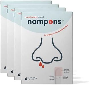 Nampons Nosebleed Stoppers - 24 Nose Bleed Plugs with Clotting Agent to Stop Nosebleeds Fast. Perfect First Aid Item Trusted by Doctors and Hospitals. Safe and Effective for Teens, Adults, Seniors