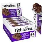 Fitbakes : 64 Calories Belgian Chocolate Mini Bars (12x19g) Diabetic Chocolate, Keto Bar, Low Carb Snack, Low Calorie Snack, Low Sugar Chocolate, No Added Sugar Chocolate Keto Snack, Fit Bake