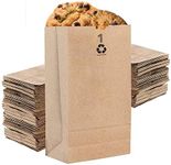 Stock Your Home 1 Lb Kraft Small Brown Paper Bags (250 Count) Mini Size Bag for Packing Breakfast Food, Snack, or Lunch Items - Blank Bulk Pack, Disposable Sack for Arts & Crafts Projects