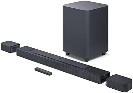 JBL Bar 800 Pro, 7.1 (5.1.2) Channel Truly Wireless Soundbar with True Dolby Atmos® 3D Surround Sound, 10” Down-Firing Wireless Subwoofer, PureVoice, HDMI eARC, Bluetooth, Wi-Fi & Optical Input (720W)