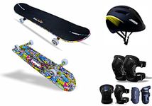 Jaspo Crossroad Skateboard Combo Pro (31x8 inches) Suitable for (8 Years and Above). (Small, Vibrant)