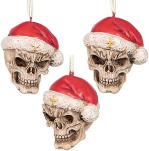 Design Toscano QS923709 Skelly Claus II Holiday Skeleton Ornament: Set of Three