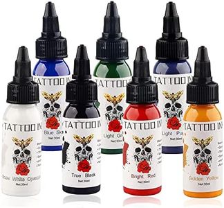 7 Color Tattoo Inks Set for Practice 1 oz 30ml/Bottle Tattoo Inks Pigment Kit for 3D Makeup Beauty Skin Body Art(30ml/pc)