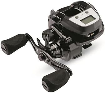 Abu Garcia Max Digital Line Counter Low Profile Baitcast Reel, Size LP (1498366), Carbon Fiber Star Drag, Max of 20lb | 9.0kg, Durable, Lightweight and Strong,Black