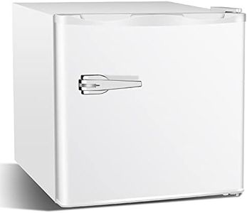 Antarctic Star Mini Upright Freezer -1.2 cu.ft Compact freezer with Removable Shelves and Adjustable Thermostat,perfect for Home/Kitchen/Office(White)