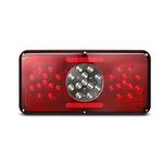 Partsam Rectangular Triple LED Trailer Tail Light Red RV Camper Motorhome Stop Turn Tail Backup Reverse Lights Vertical and Horizontal Mount