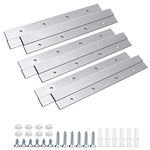 French Cleat Picture Hanger Aluminum Z Bar - Interlocking Wall Mounting Bracket Hardware Kit for Hanging Mirrors, Picture, Shelf, Whiteboard, Art, Frames (6''-3Pairs)